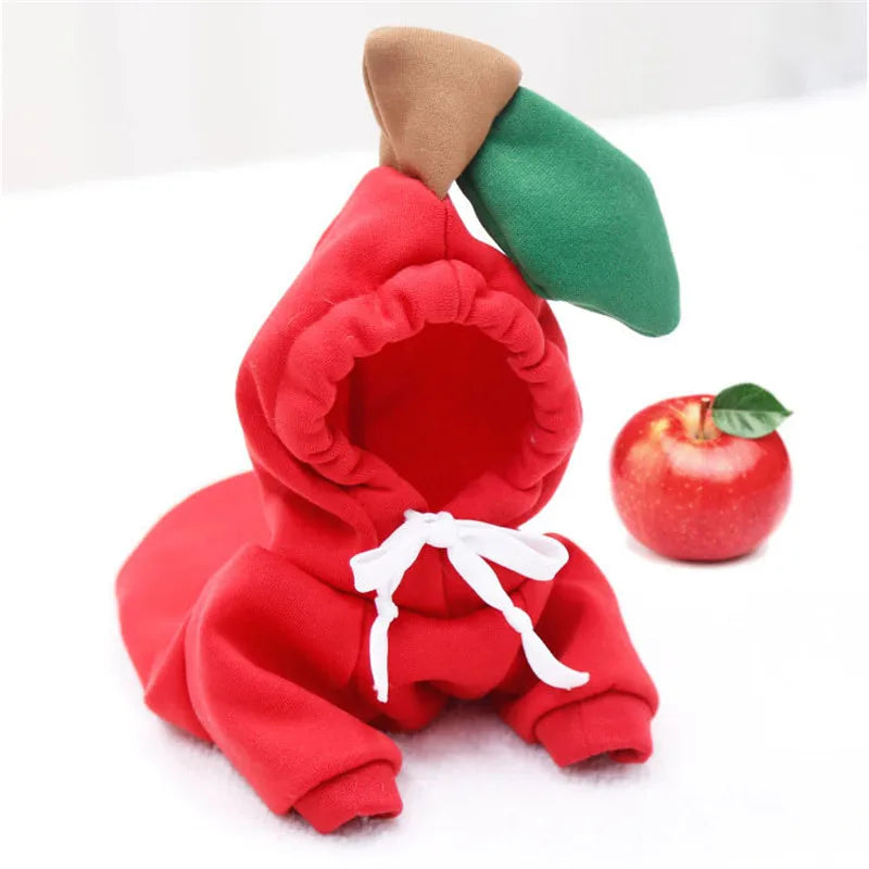 Adorable Winter Pet Hoodie – Fruit & Animal Cosplay