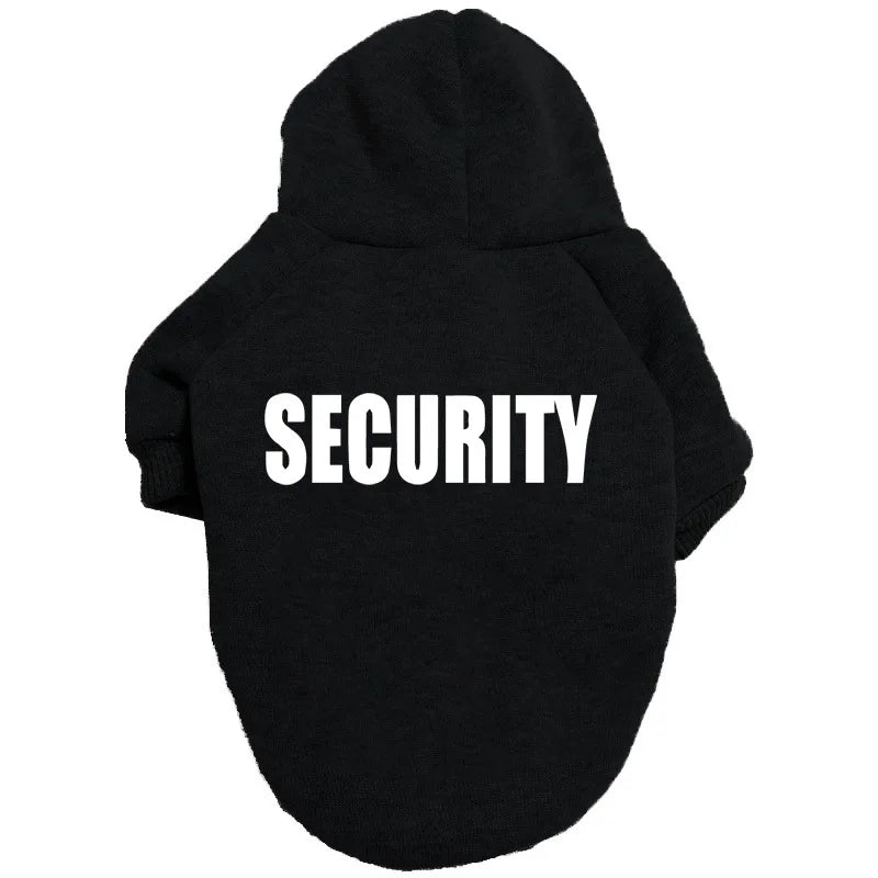 “Security” Dog Hoodie – Streetwear Style for Small to XXL Dogs