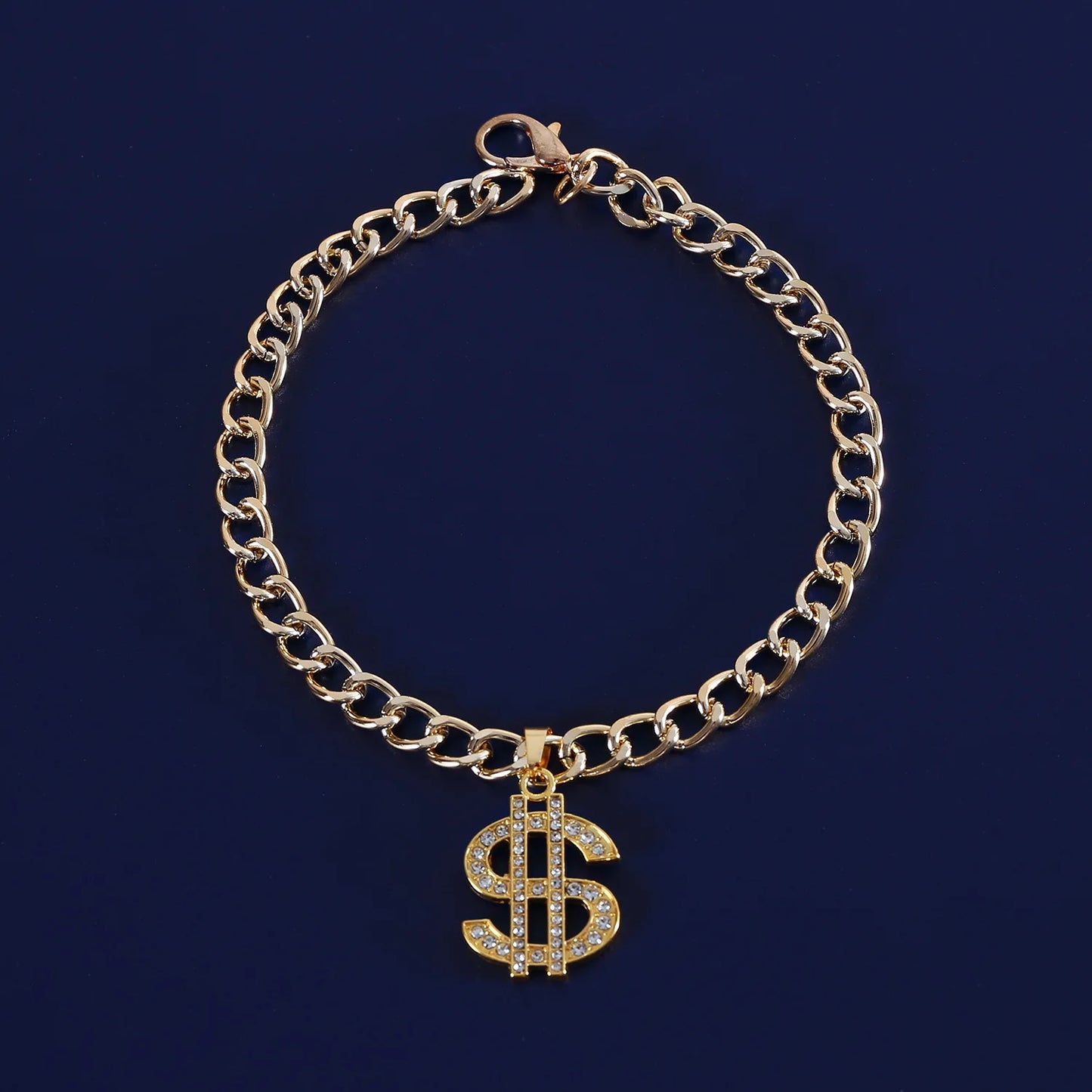 Luxury Gold Dollar Pet Necklace – Adjustable Bling Collar for Cats & Small Dogs