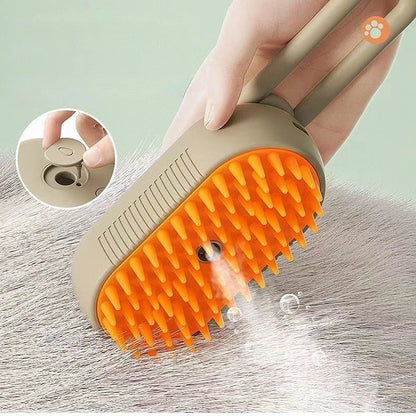 Self-Cleaning Steam Cat Brush – Electric Spray Grooming Tool