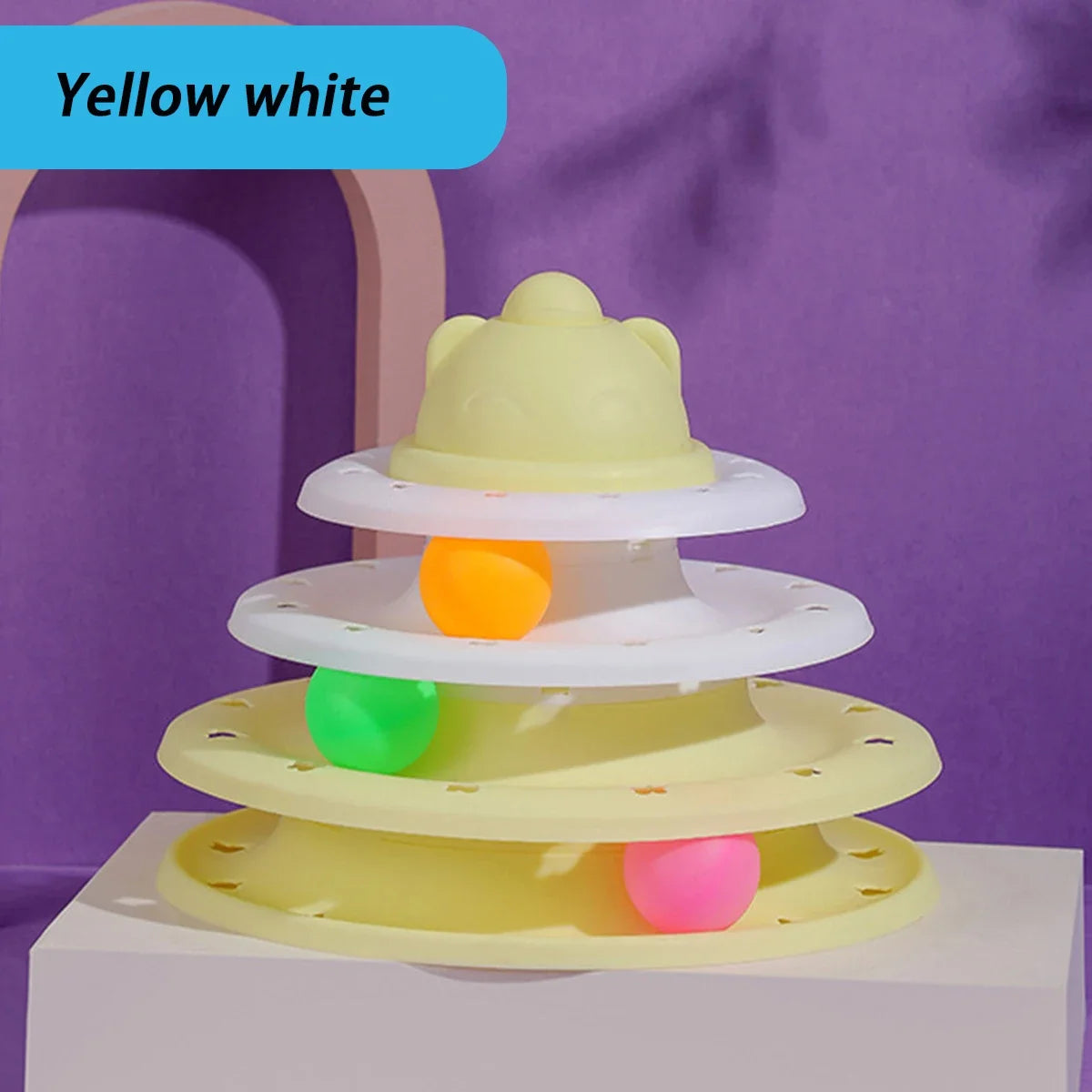 4-Level Cat Tower – Interactive Roller Ball Track