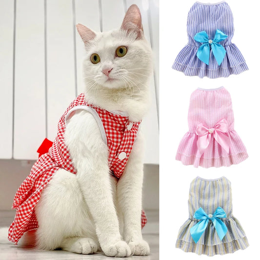 Pawsh Bowtique Dress – Striped Summer Outfit for Pets